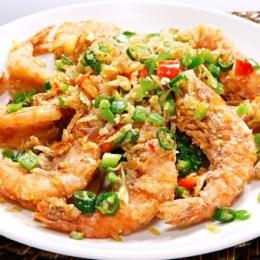 海老の塩胡椒炒め