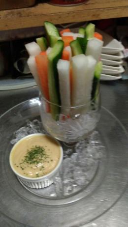 特製みそマヨの野菜スティック