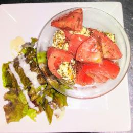 トマトとクリームチーズのマリネ