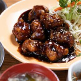 ヘルシー黒酢酢豚定食  