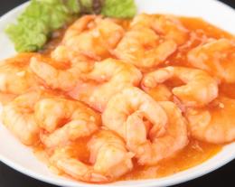 干焼蝦仁（エビのチリソース掛け）